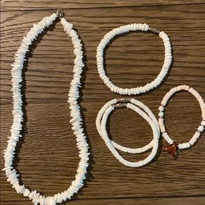 Hawaiian Puka Shell Necklace and Bracelets